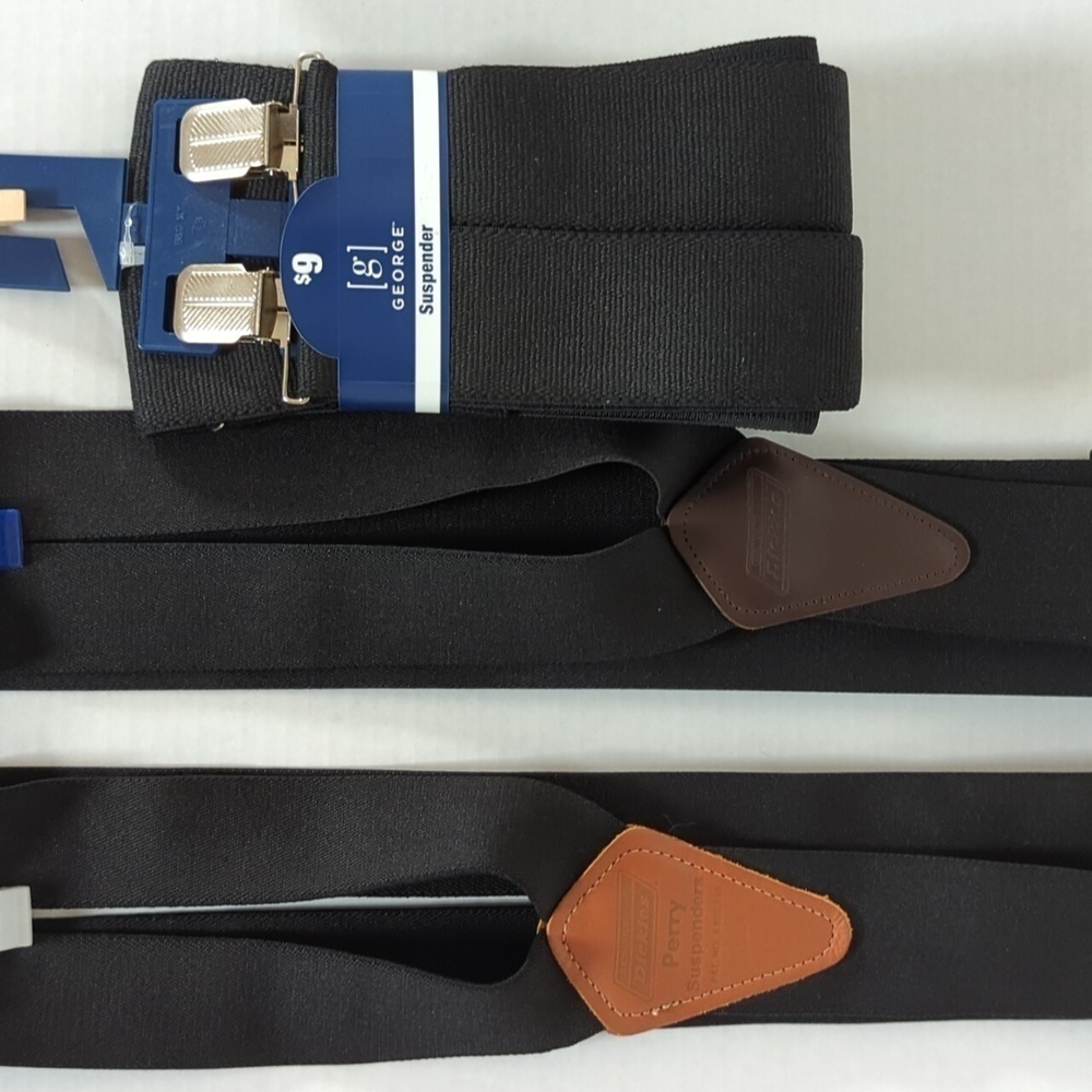 Dickies Men's Perry Y-Back Adjustable Suspenders Tan & Dark Brown & George